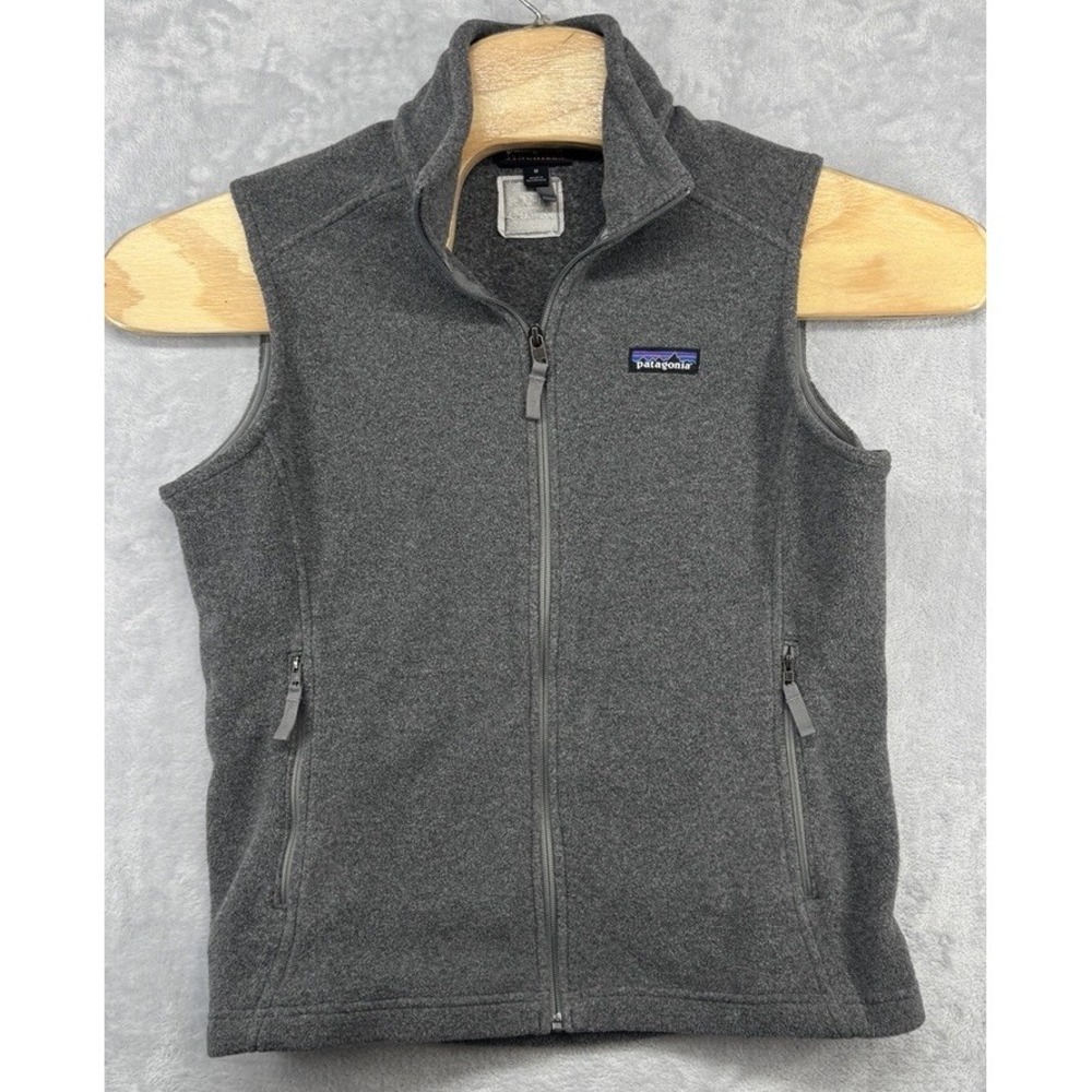 Patagonia Synchilla Gray Full-Zip Fleece Vest Wells Fargo Logo Men's Size M
